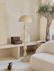 Off-white Curly Floor Lamp